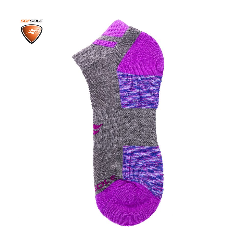 Combo 3 đôi vớ thể thao nữ Sofsole Sport Tím/Trắng