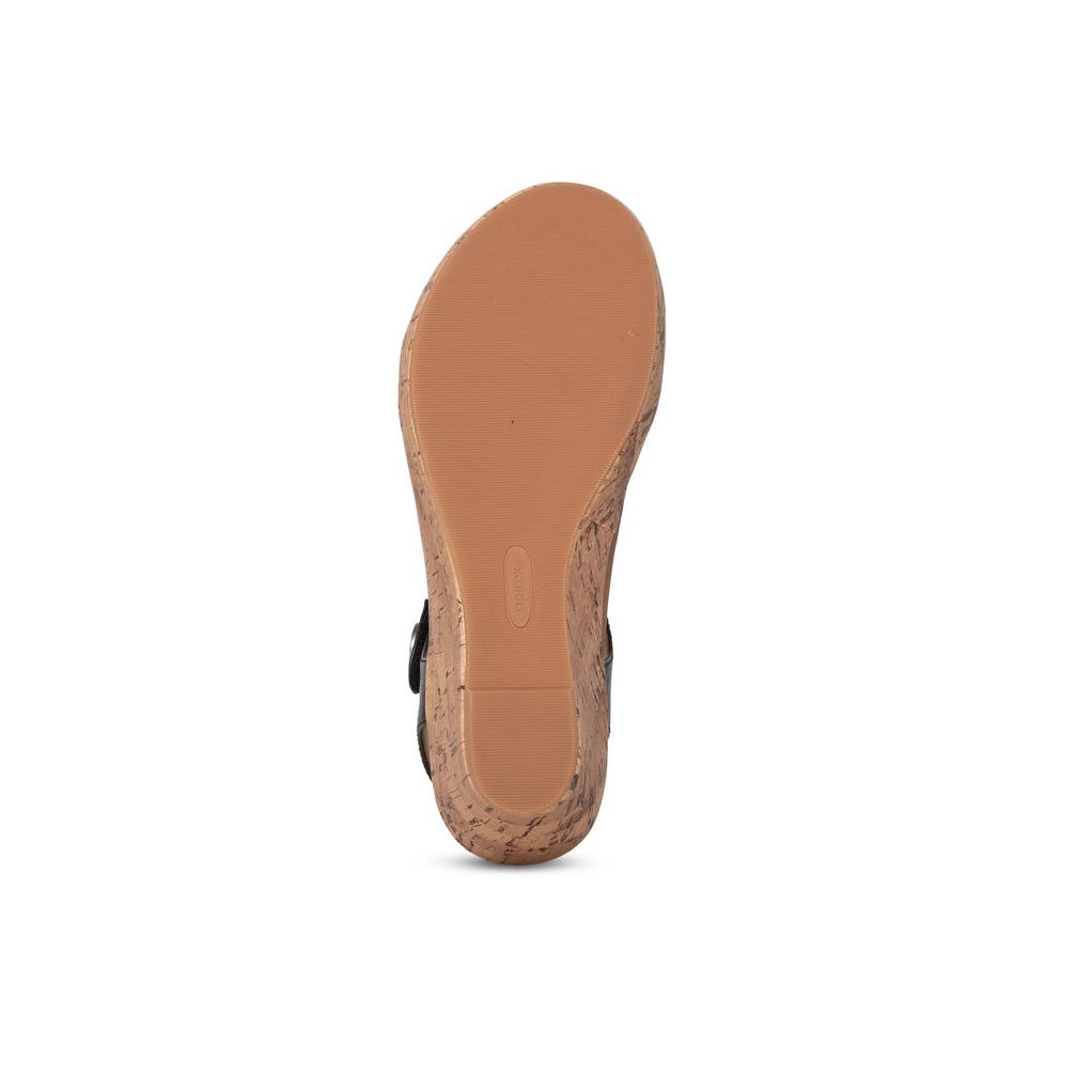 Sandal sức khỏe nữ Aetrex Livia Black