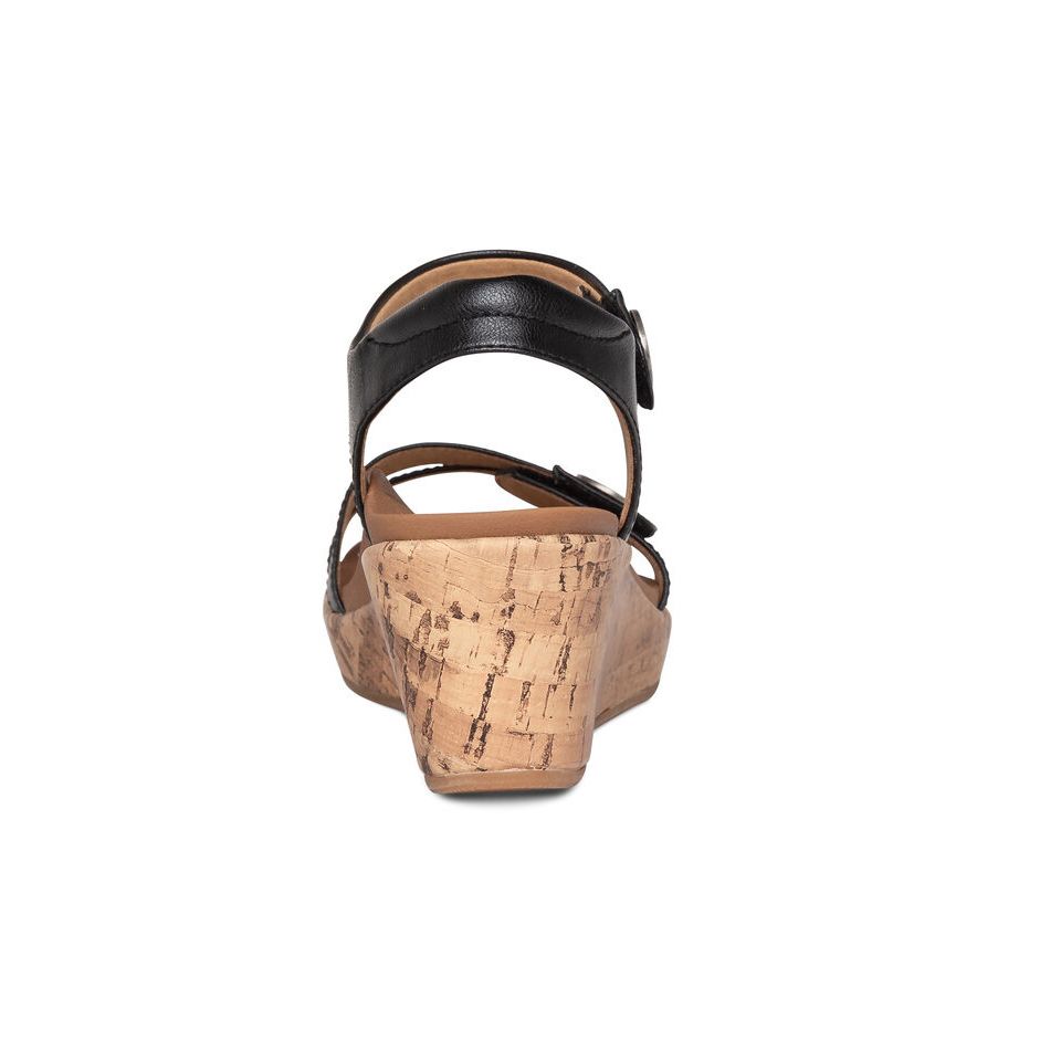 Sandal sức khỏe nữ Aetrex Livia Black