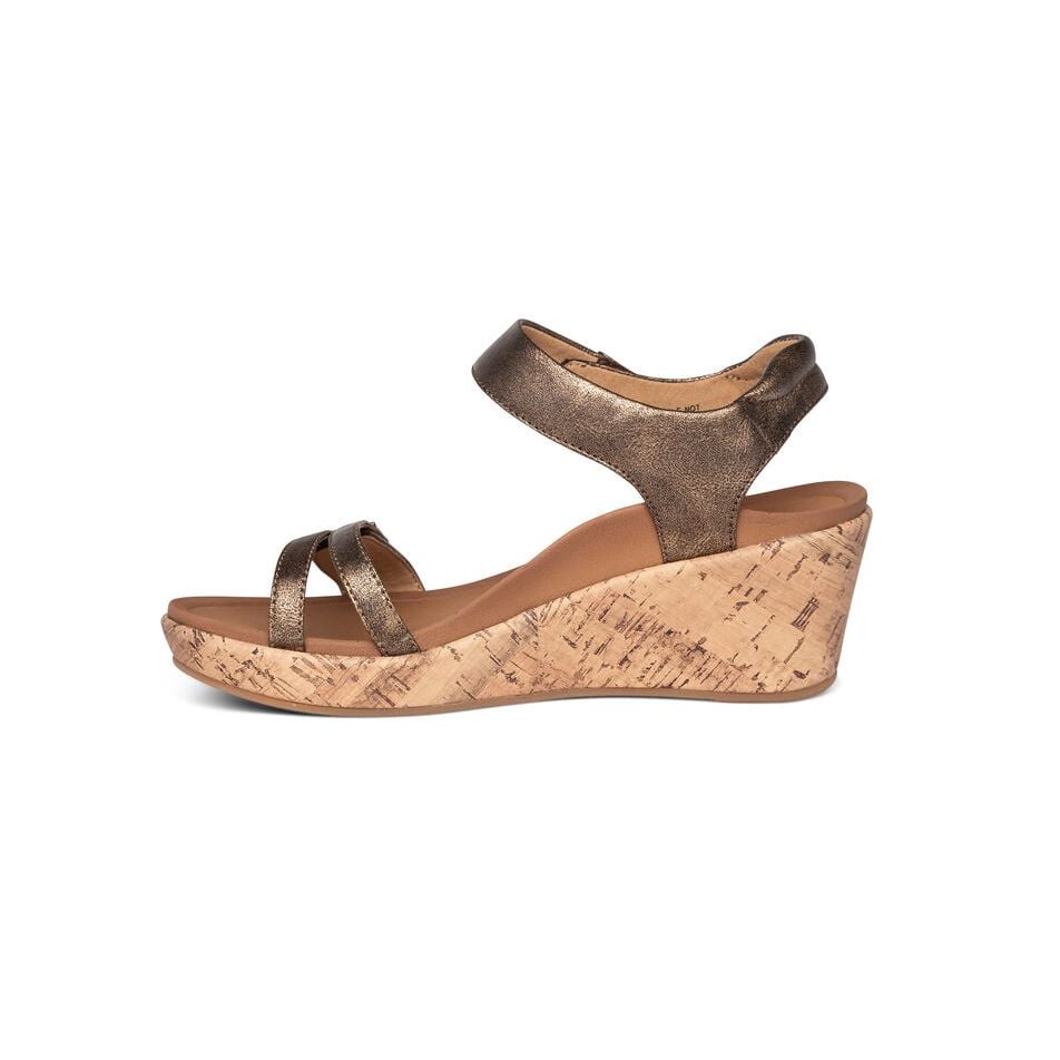 Sandal sức khỏe nữ Aetrex Livia Bronze