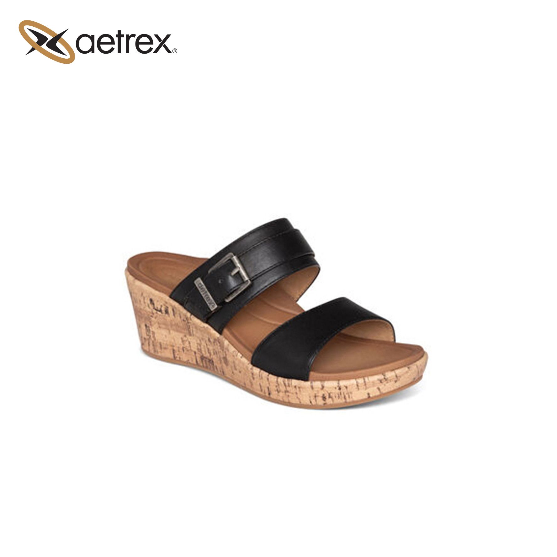 Dép sức khỏe nữ Aetrex Nina Black