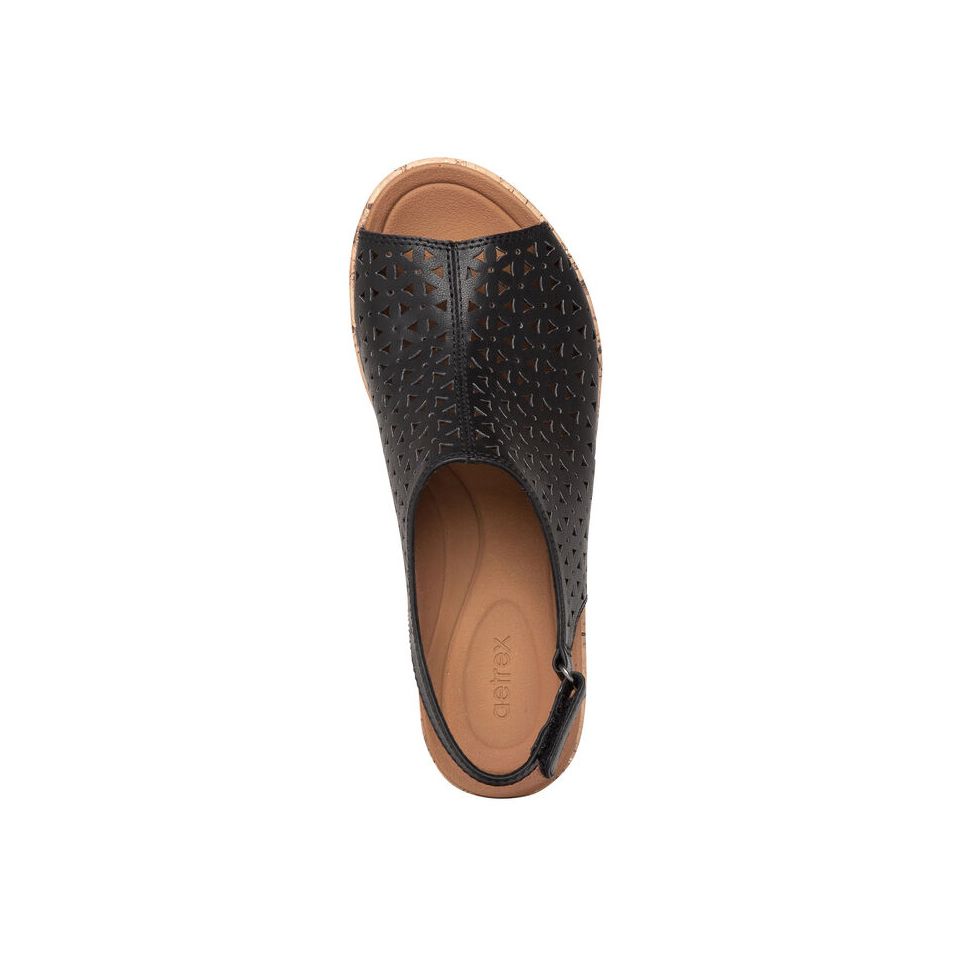 Sandal sức khỏe nữ Aetrex Cassidy Black