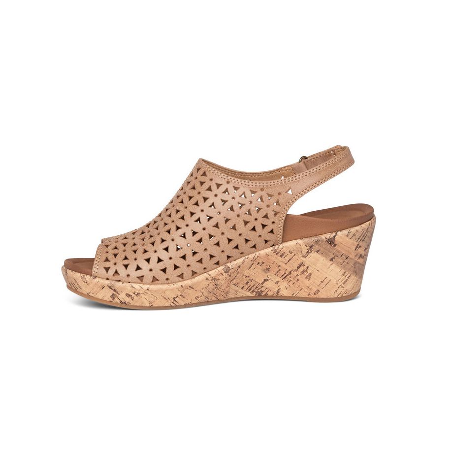 Sandal sức khỏe nữ Aetrex Cassidy Taupe