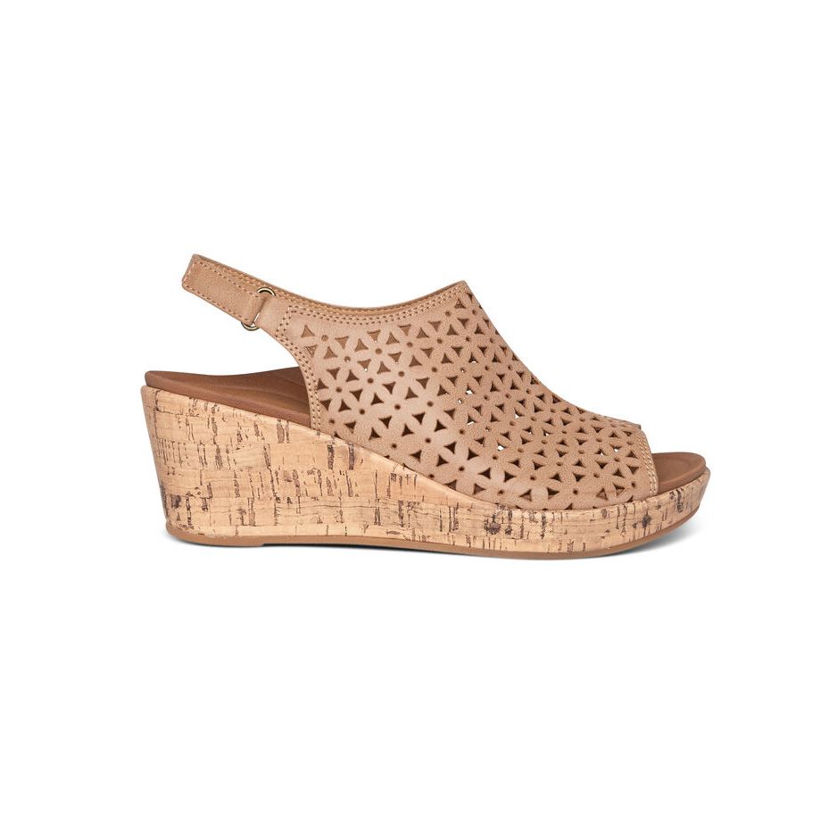 Sandal sức khỏe nữ Aetrex Cassidy Taupe