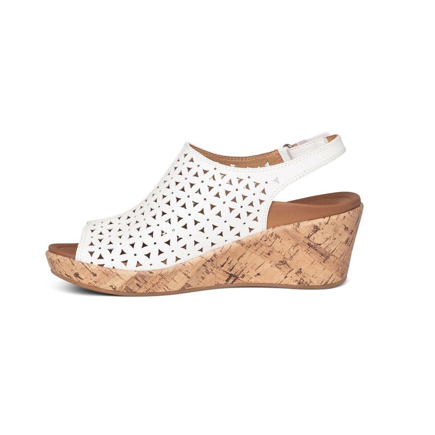 Sandal sức khỏe nữ Aetrex Cassidy White