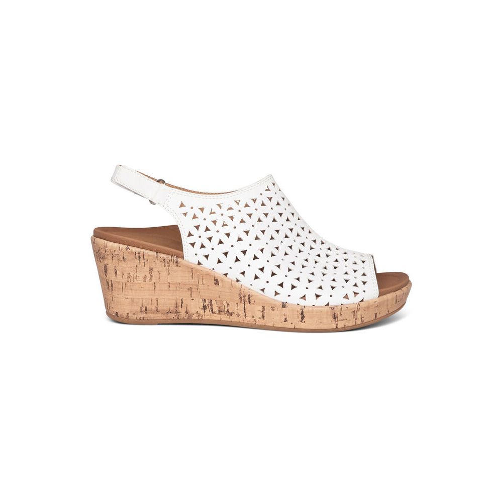 Sandal sức khỏe nữ Aetrex Cassidy White