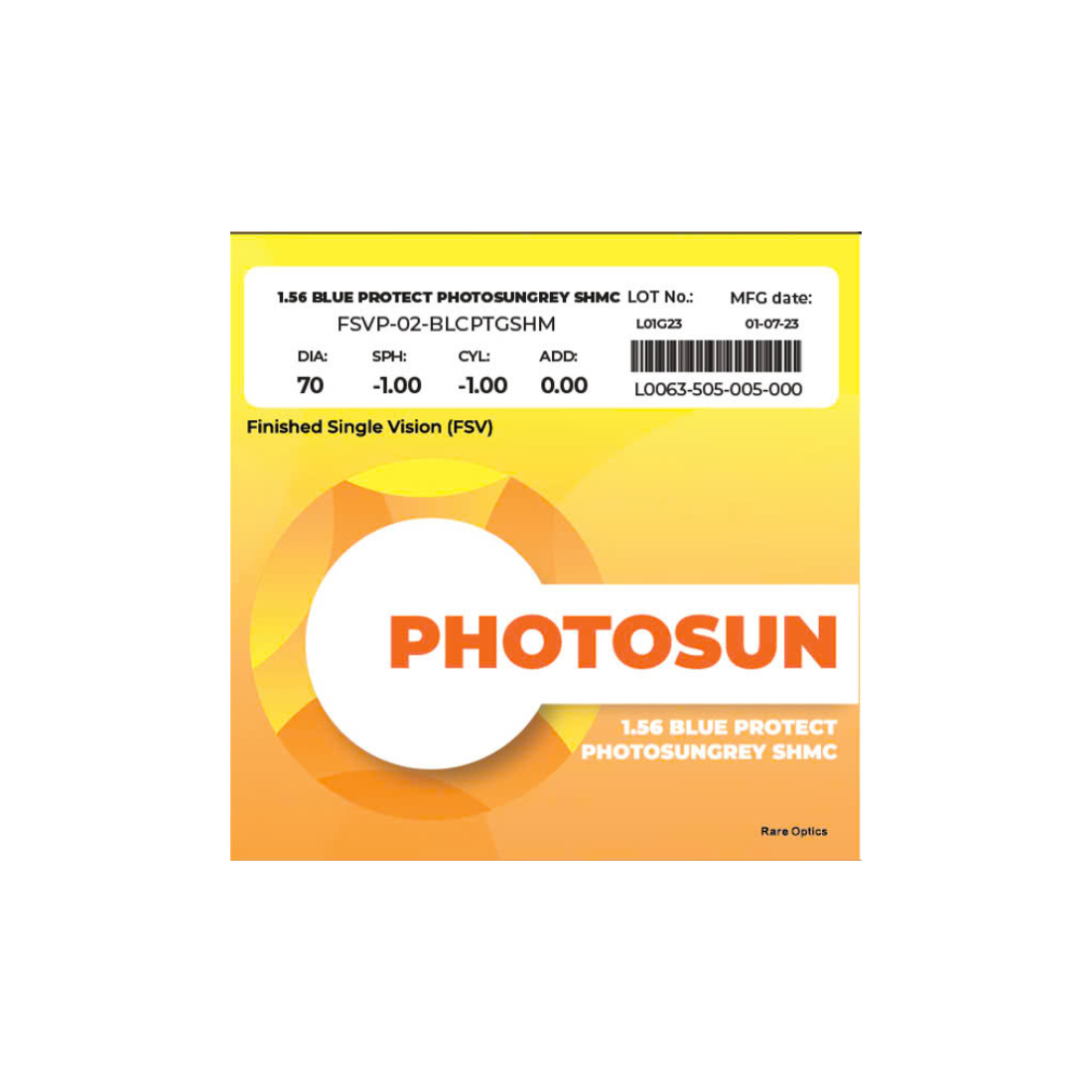 Tròng kính thuốc bằng nhựa 1.56 Blue protect photoSunGrey SHMC