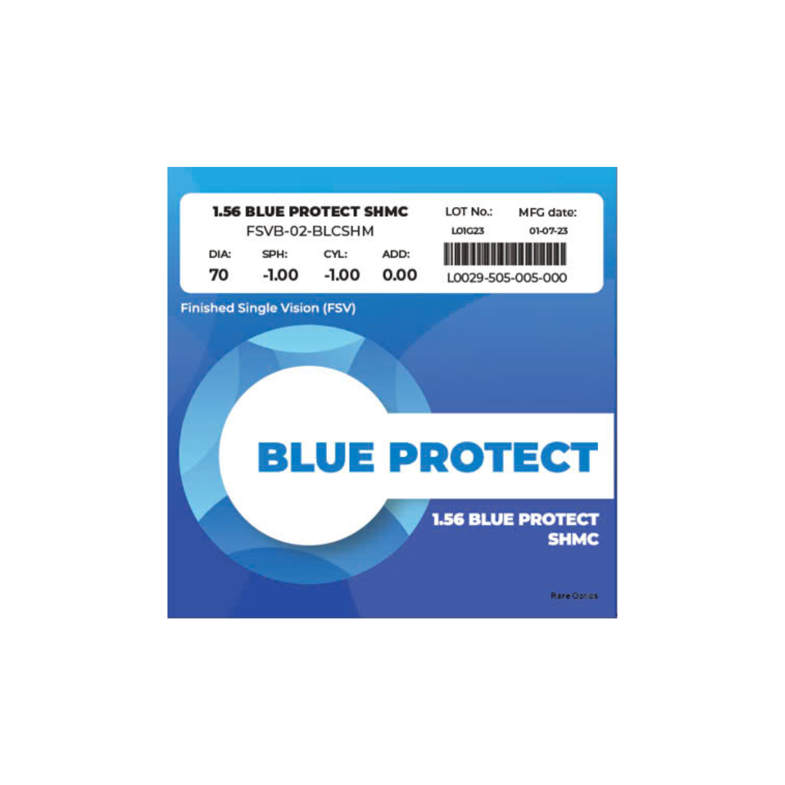 Tròng kính thuốc bằng nhựa 1.56 Blue protect SHMC