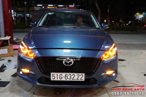  Nâng Cấp 4 Bi LED Pha Hiệu AOZOOM WOLF LIGHT Cho Xe MAZDA 3 