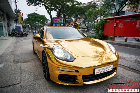  Dán Wrap Decal Đổi Màu Vàng Đồng Cho Xe PORSCHE Đẳng Cấp 