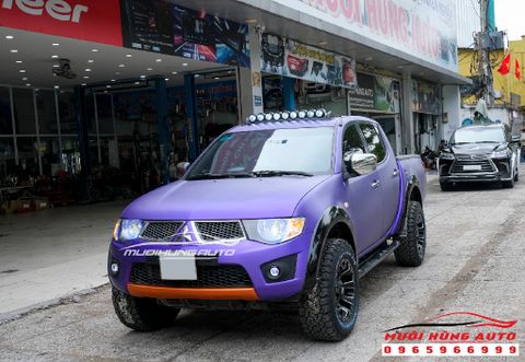  Dịch Vụ Dán Wrap Đổi Màu Xe MITSUBISHI TRITON Thành Màu Tím Cao Cấp 