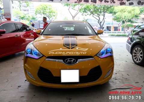  2 bi LED V20 Kết Hợp Với LED Mí Mica Tăng Sáng Hoàn Hảo Hyundai Veloster 