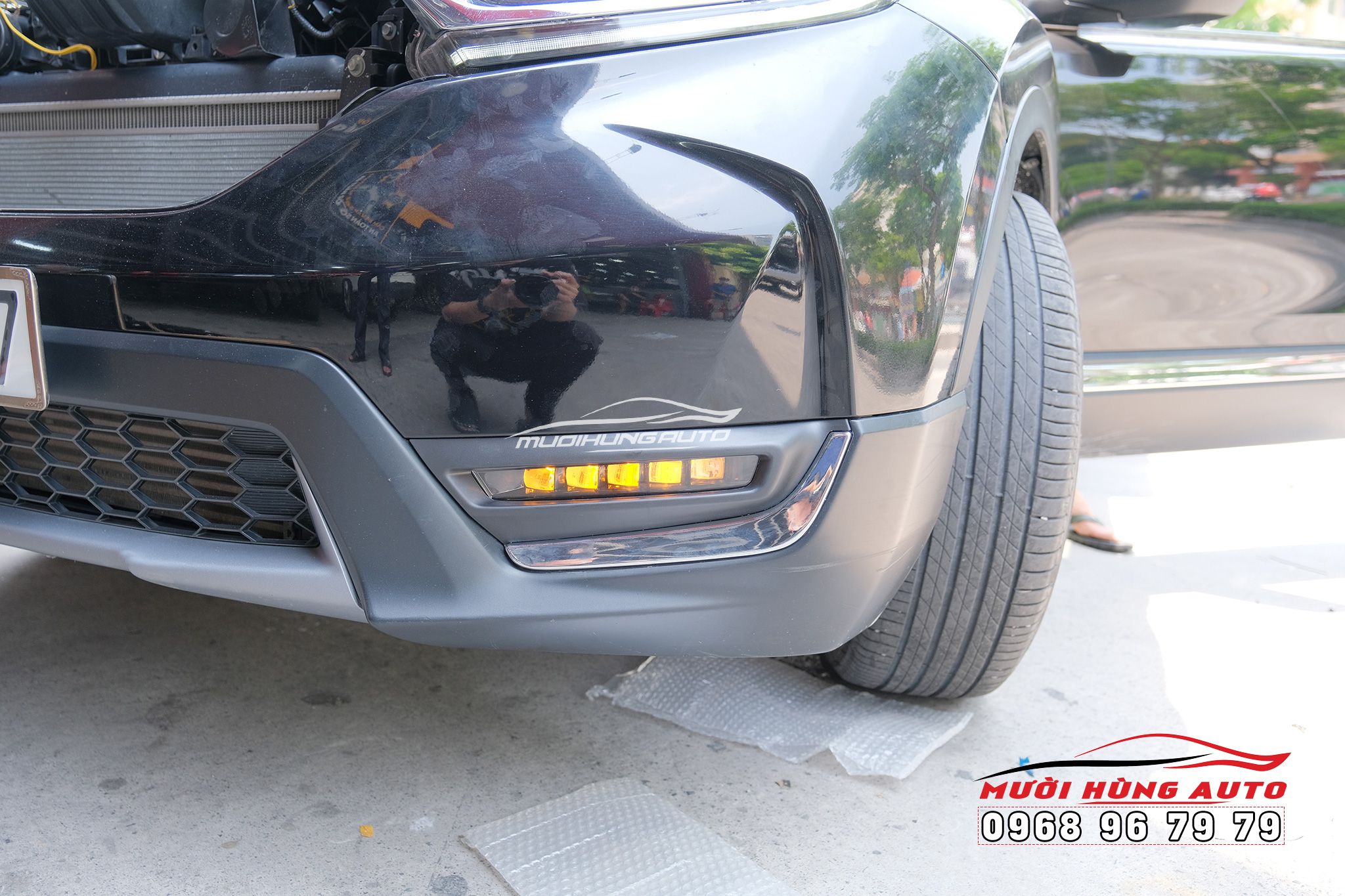 Độ Bi LED Gầm Trước Cao Cấp Cho Xe Honda CRV 2019