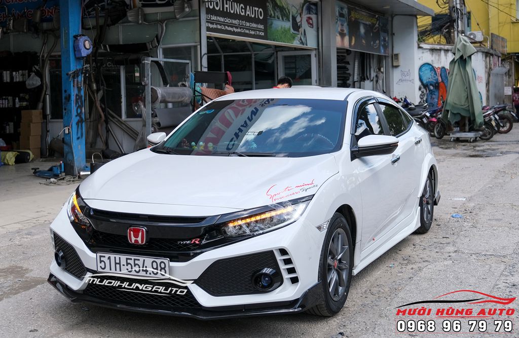 Độ Body Kit Honda Civic 2020 Mẫu Type R Xe Màu Trắng