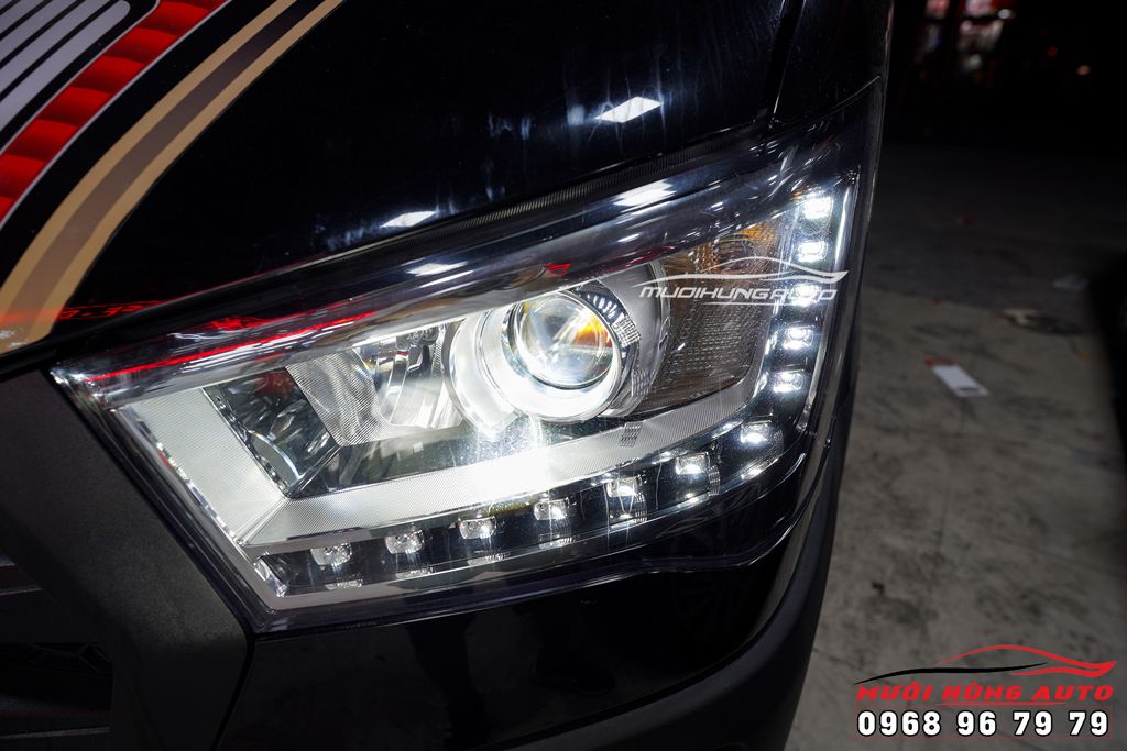 Độ Đèn Bi LED Laser 6000K Siêu Sáng Cho Xe HYUNDAI SOLATI