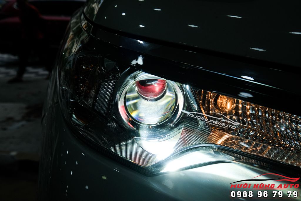 Độ Đèn Bi LED Laser KMR Tăng Sáng Cho Xe Toyota Fortuner Chính Hãng