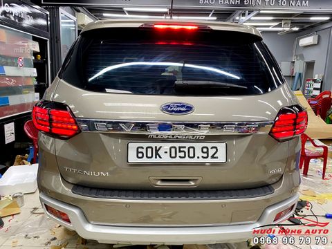  Combo Thay Cụm Đèn Hậu Và Độ LED Mí, Vòng Angel Eyes Cho FORD EVEREST 