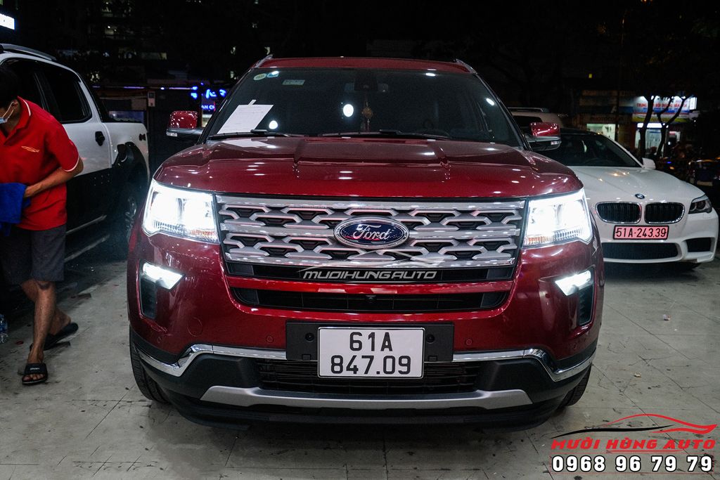 Độ Đèn Pha Bi LED Aozoom Domax X-LED Cho Ford Explorer 2019 - 2020