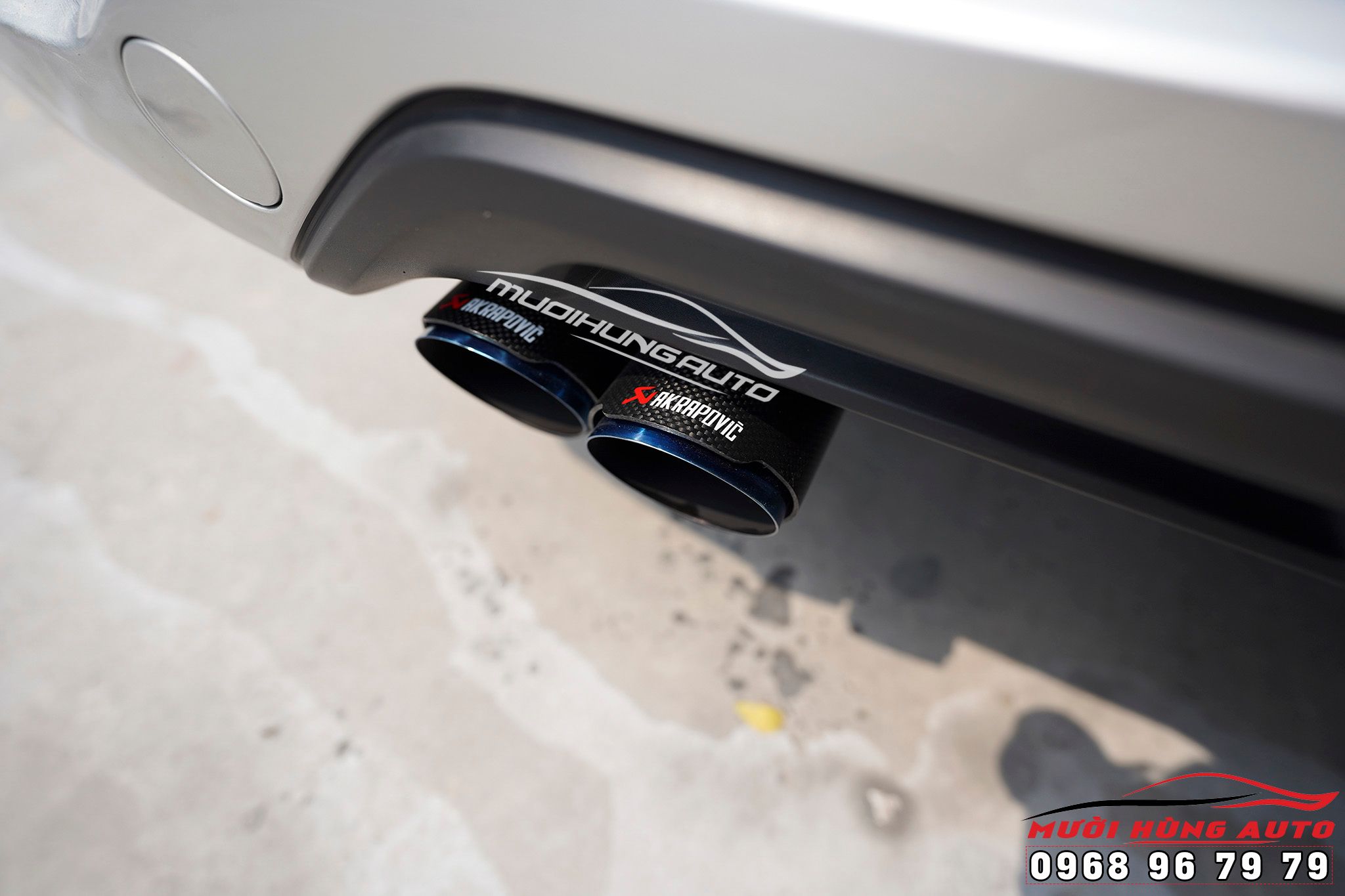 Combo Độ Pô AKRAPOVIC Đôi Kết Hợp Van ON OFF Cho Xe MITSUBISHI XPANDER