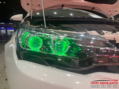  Độ 4 Bi LED WOLF LIGHT Và Mắt Quỷ Đổi Màu Cho TOYOTA ALTIS 2018 Chính Hãng 