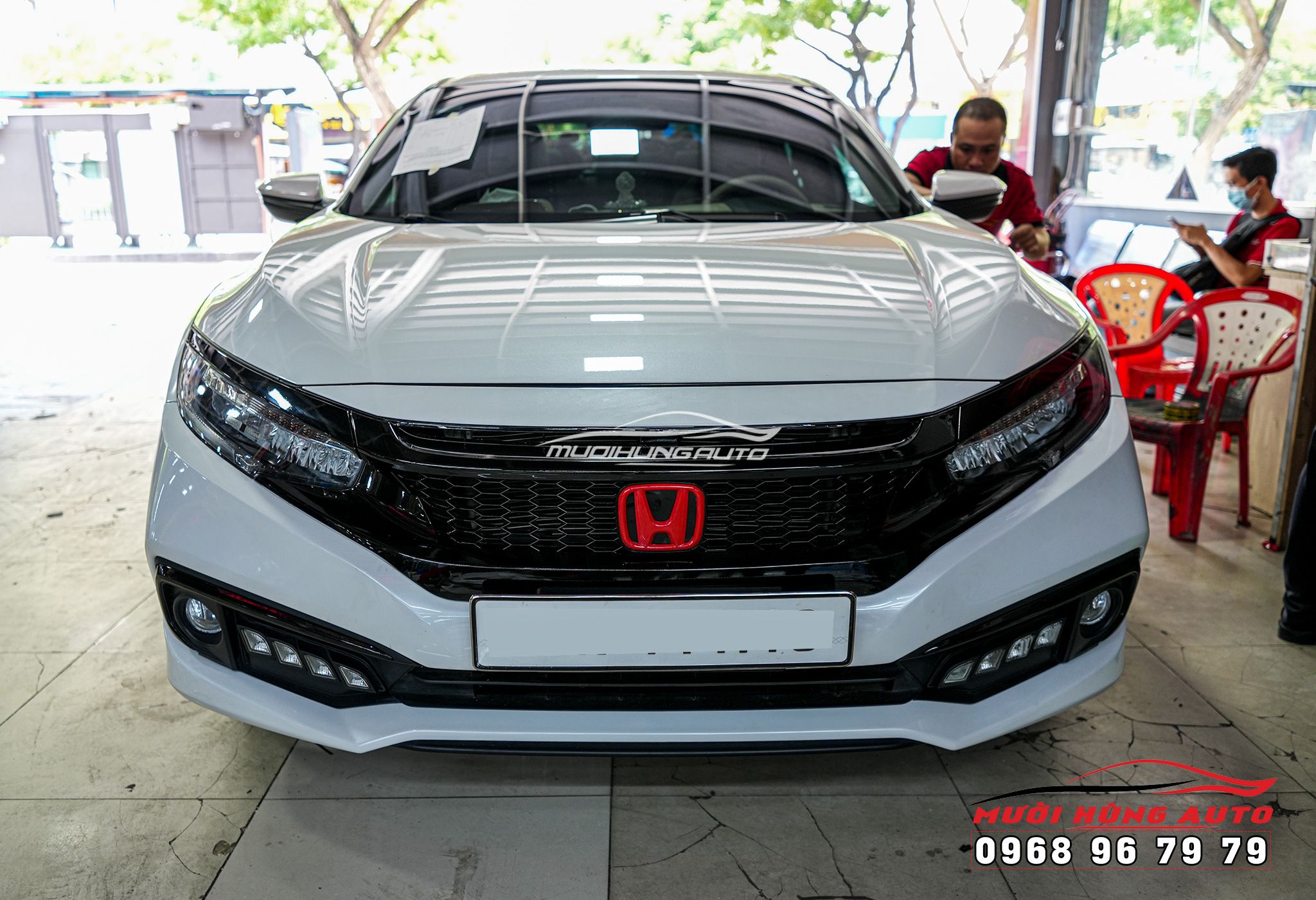 Lắp Mặt Ga Lăng S450 Cho Xe Honda Civic 2019