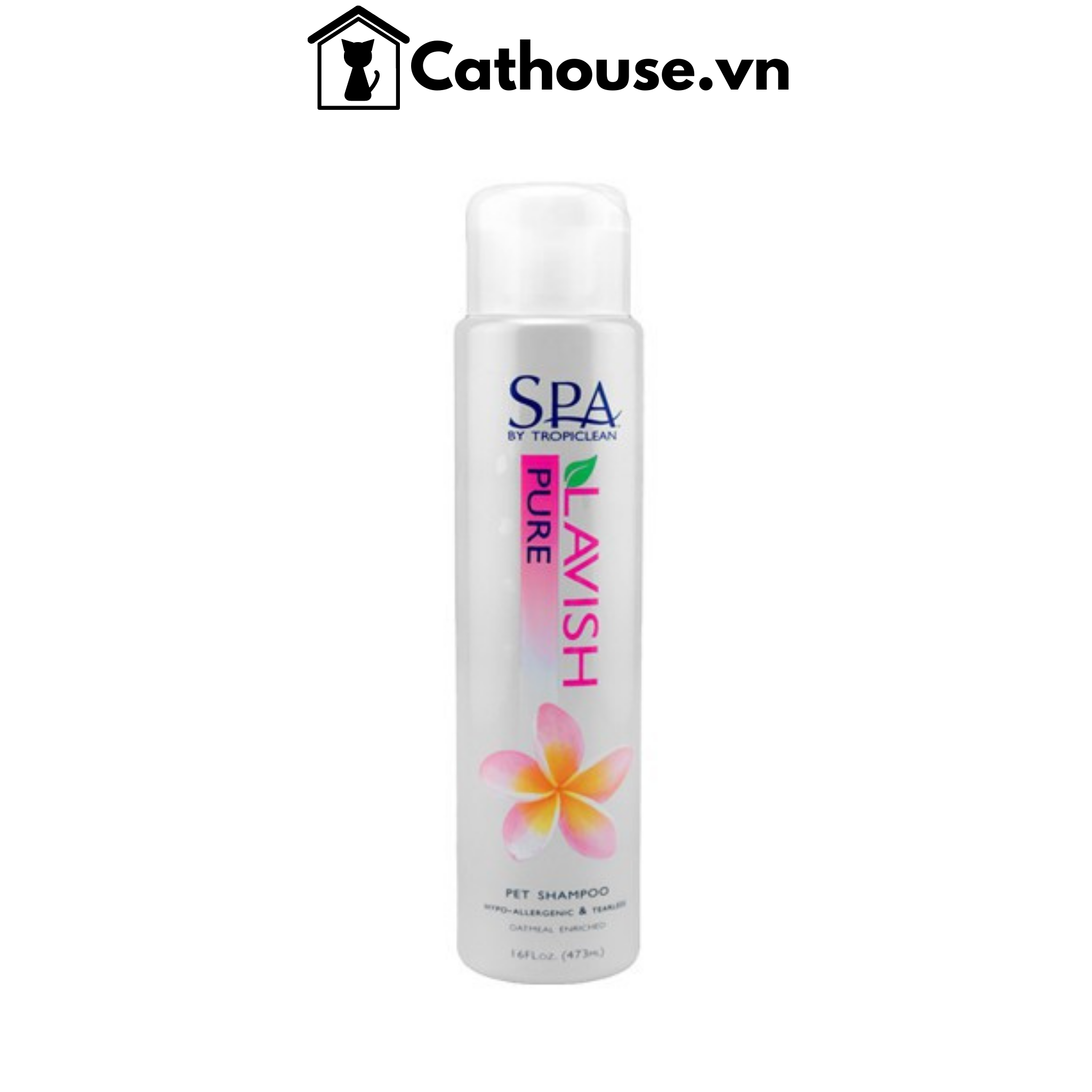  Dầu Gội Hương Hoa Sứ Tropiclean Spa Pure Shampoo 473ML  Dưỡng Lông Cho Da Nhạy Cảm, Dễ Kích Ứng 