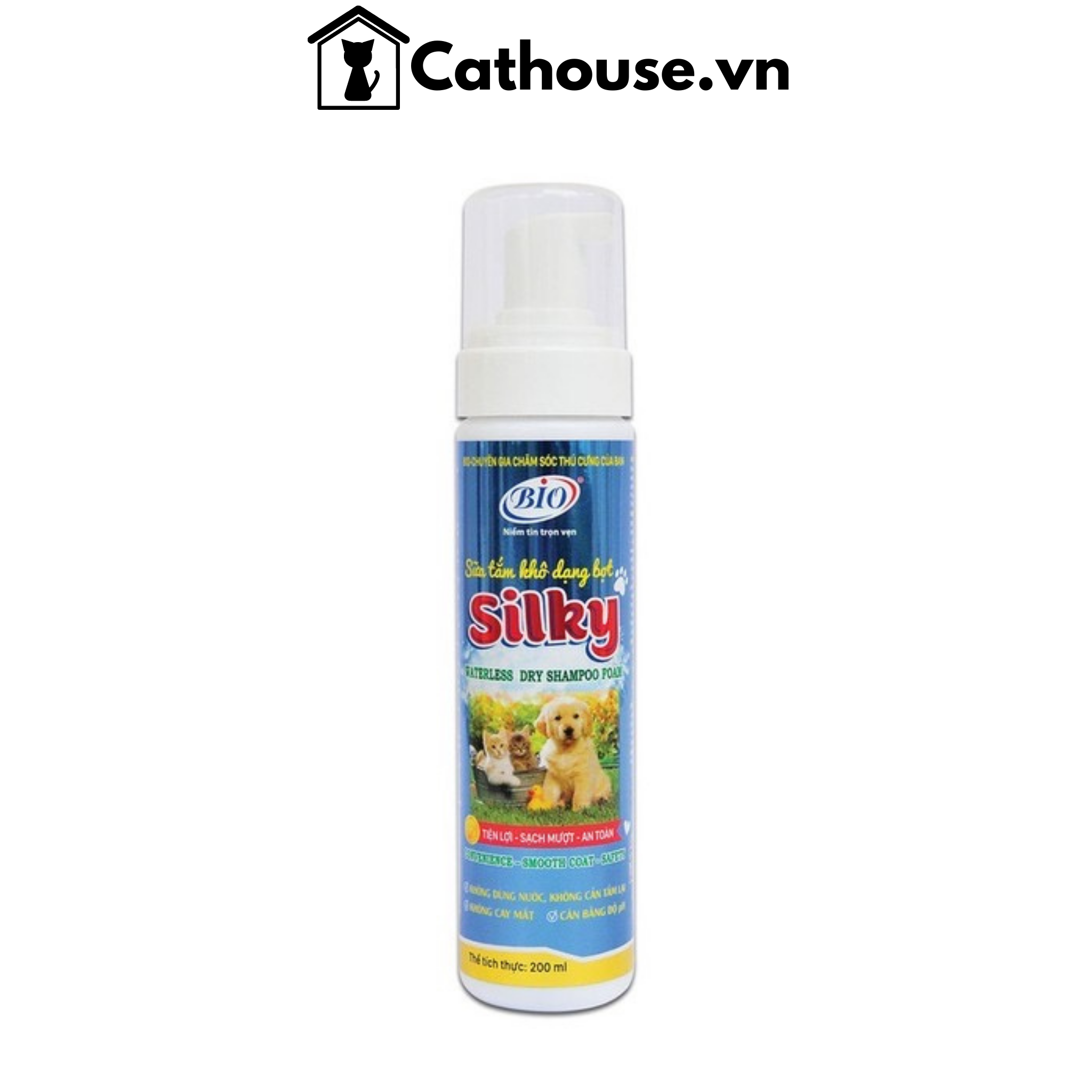 Sữa Tắm Khô Bio Silky Dạng Bọt 200ML