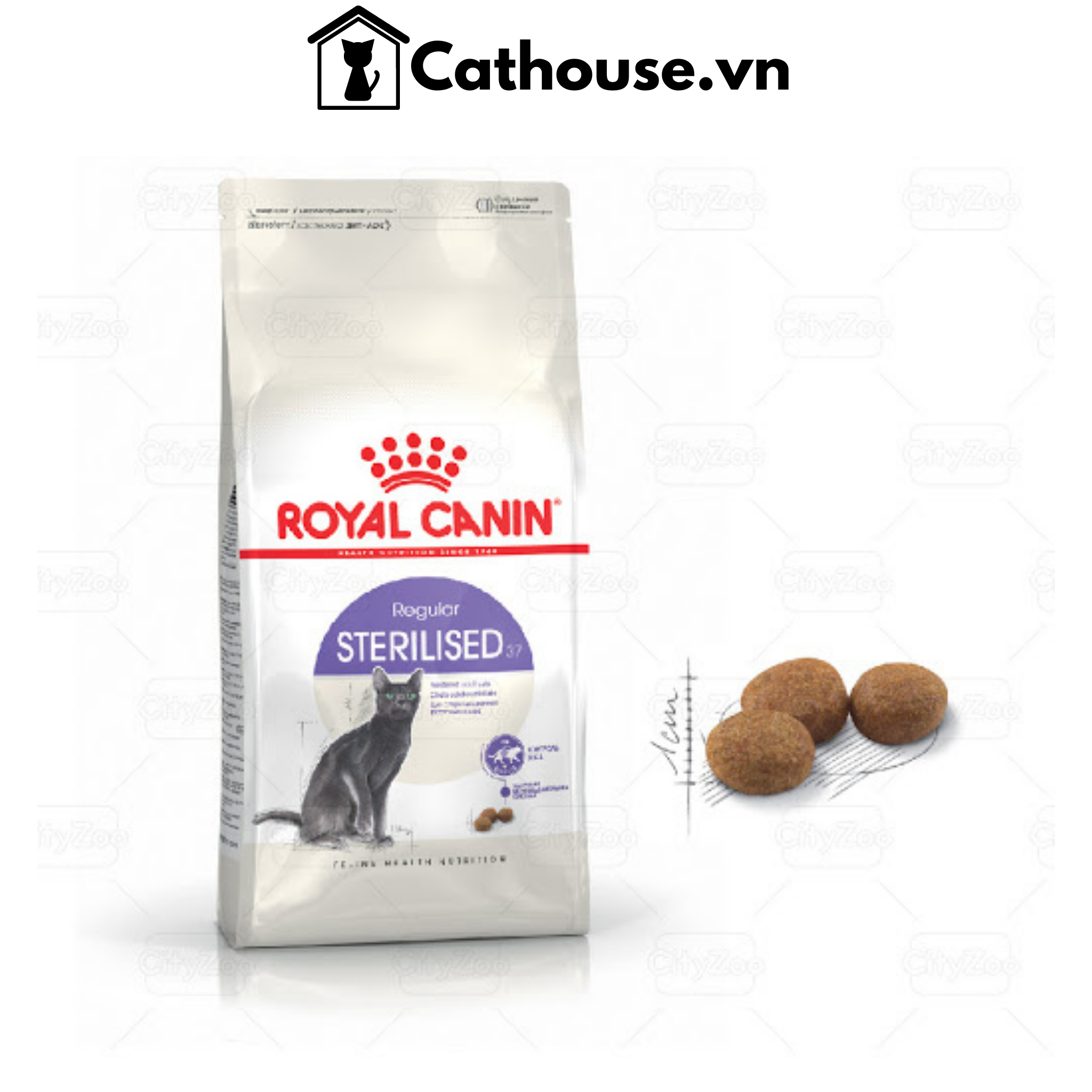 Hạt Mèo Sterilised Royal Canin Hỗ Trợ Sau Triệt Sản