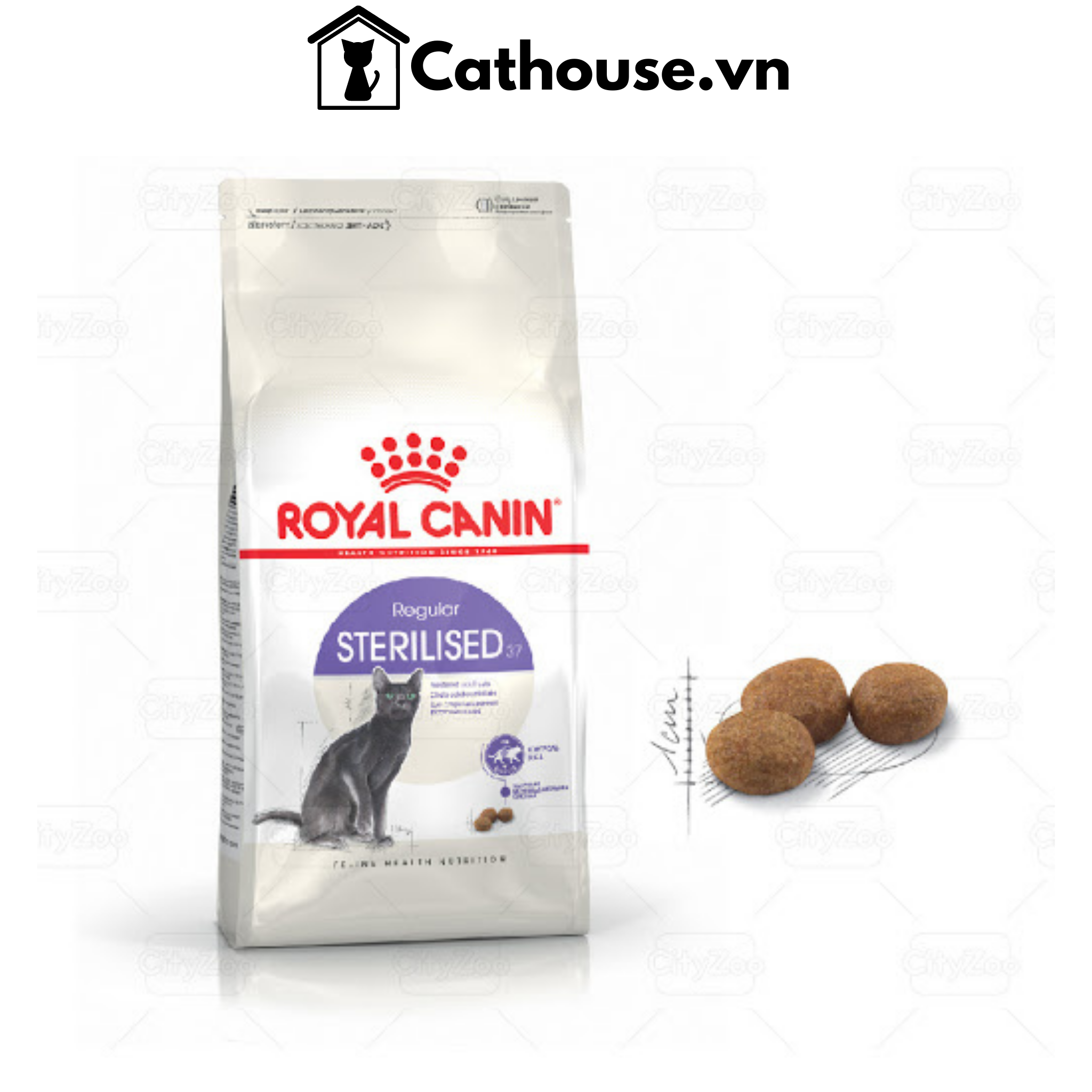  Hạt Mèo Sterilised Royal Canin Hỗ Trợ Sau Triệt Sản 