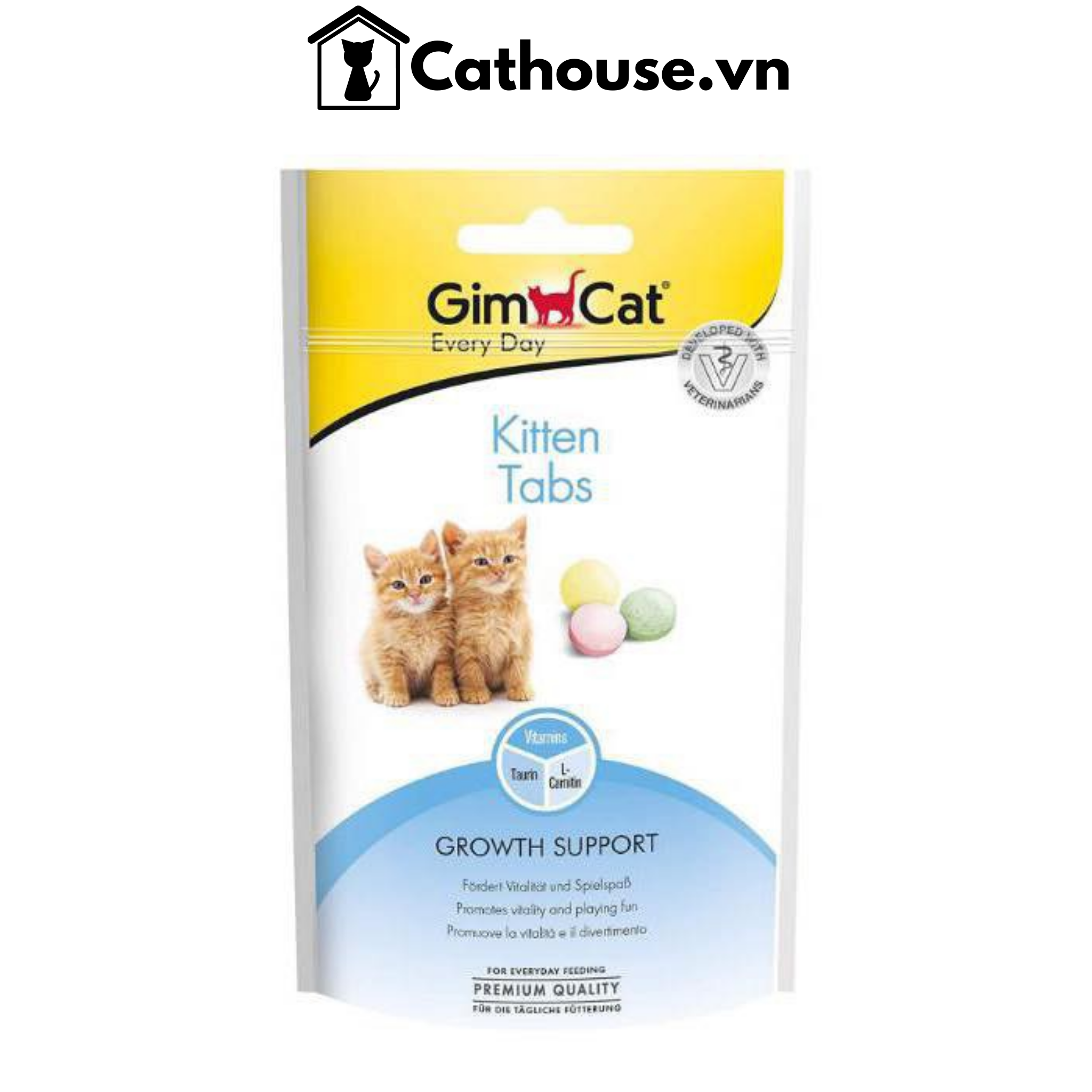  GimCat Kitten Tabs 40G - Snack Viên Cho Mèo Con 