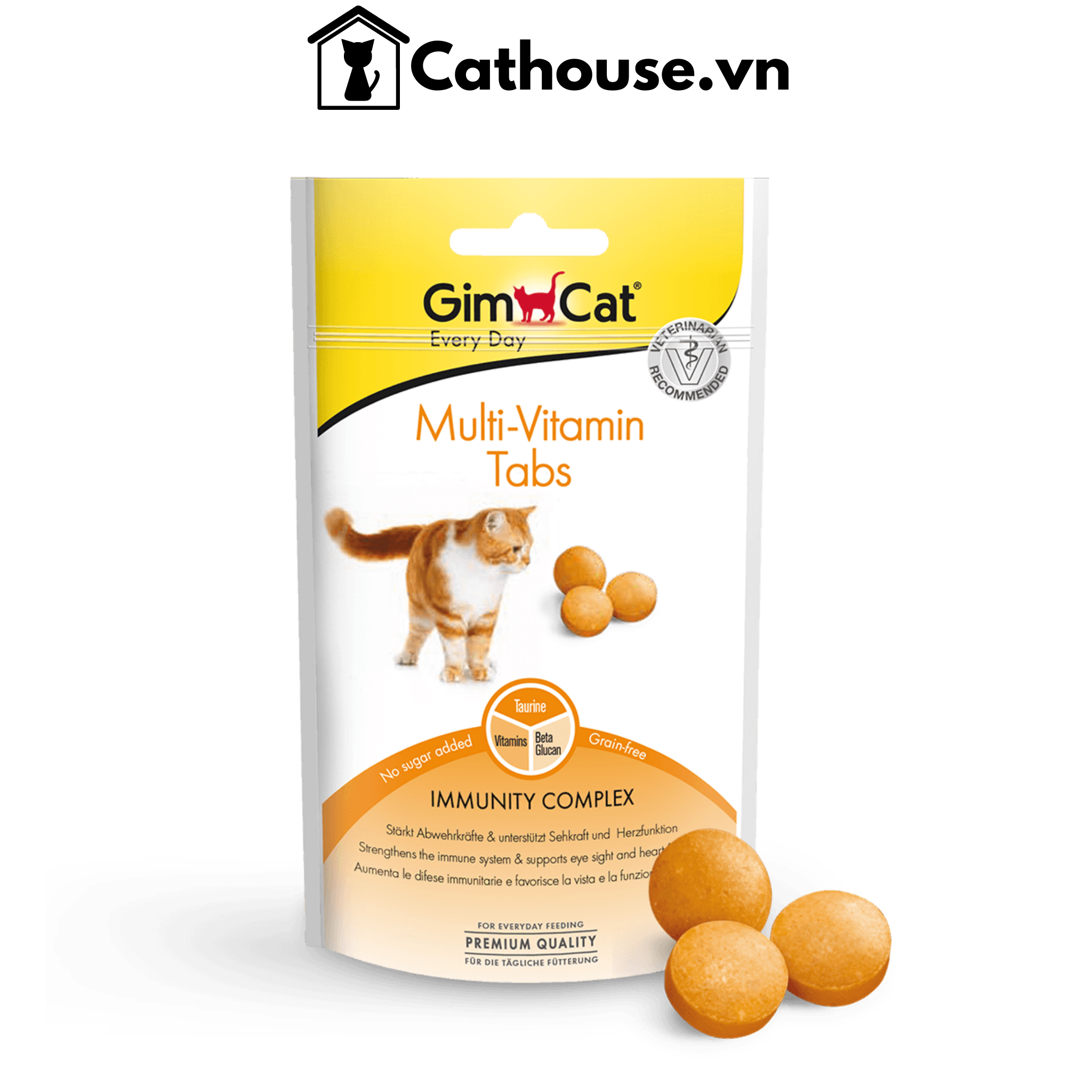  GimCat Multi Vitamin Tabs 40G - Snack Bổ Sung Vitamin & Tăng Miễn Dịch Cho Mèo 