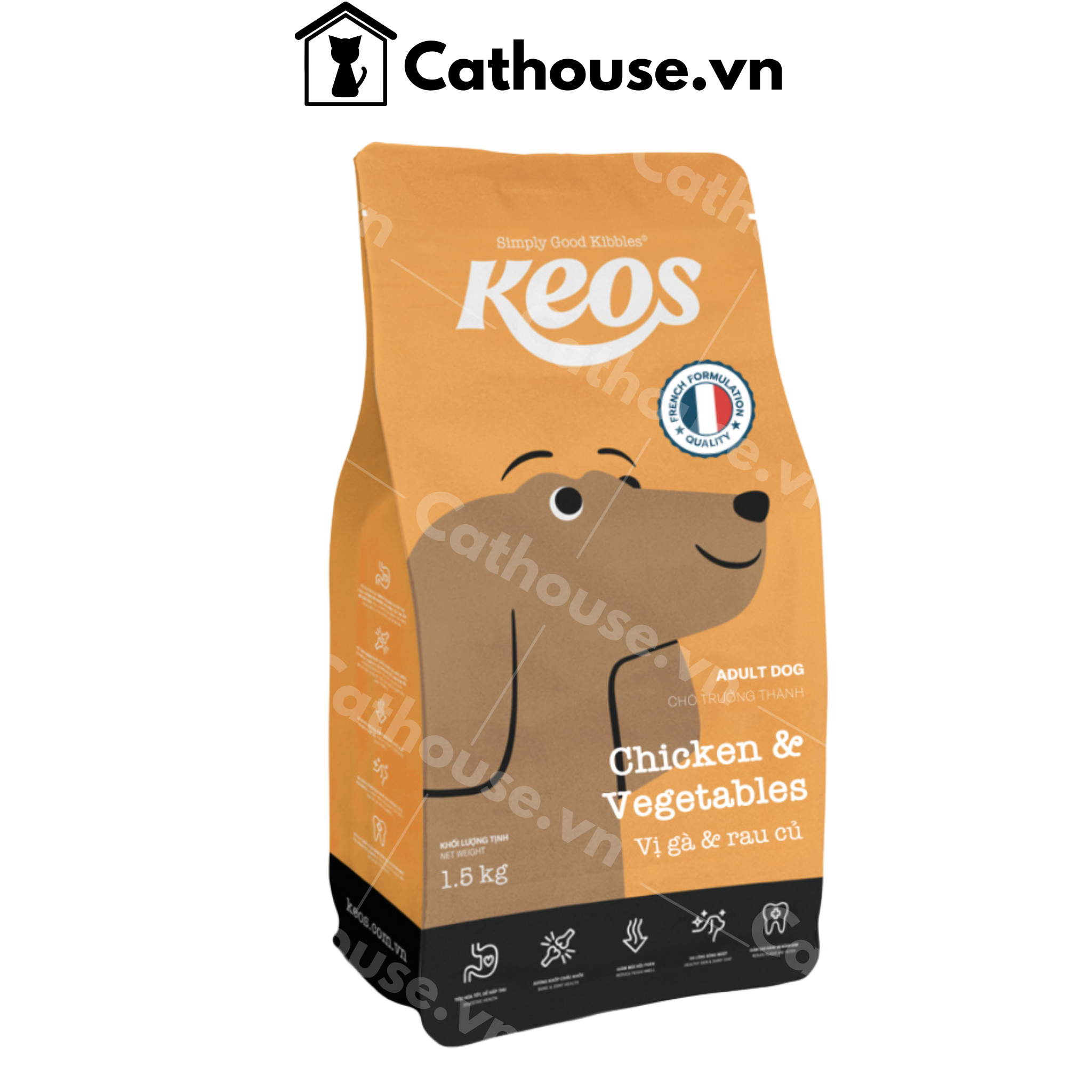 Hạt Keos Chó Trưởng Thành, Vị Gà Rau Củ