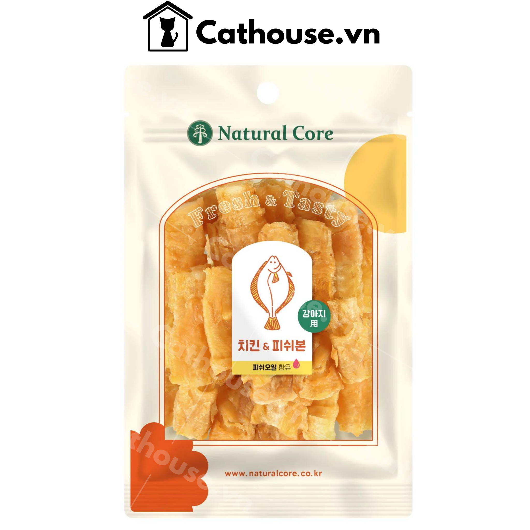 Snack Natural Core Thịt Cuộn Xương Cá Cho Chó