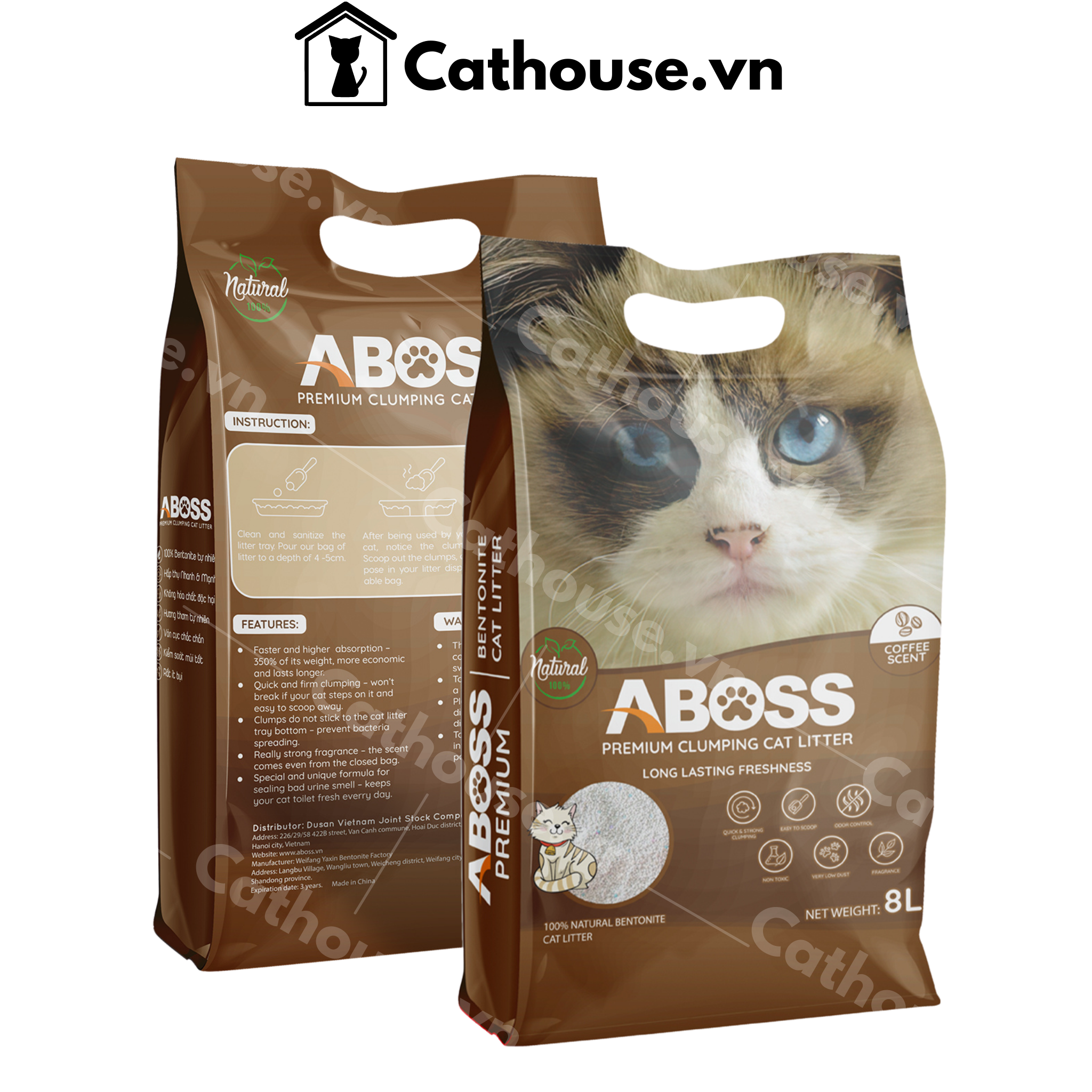 Cát Vệ Sinh A Boss Than Hoạt Tính Charcoal Bentonite