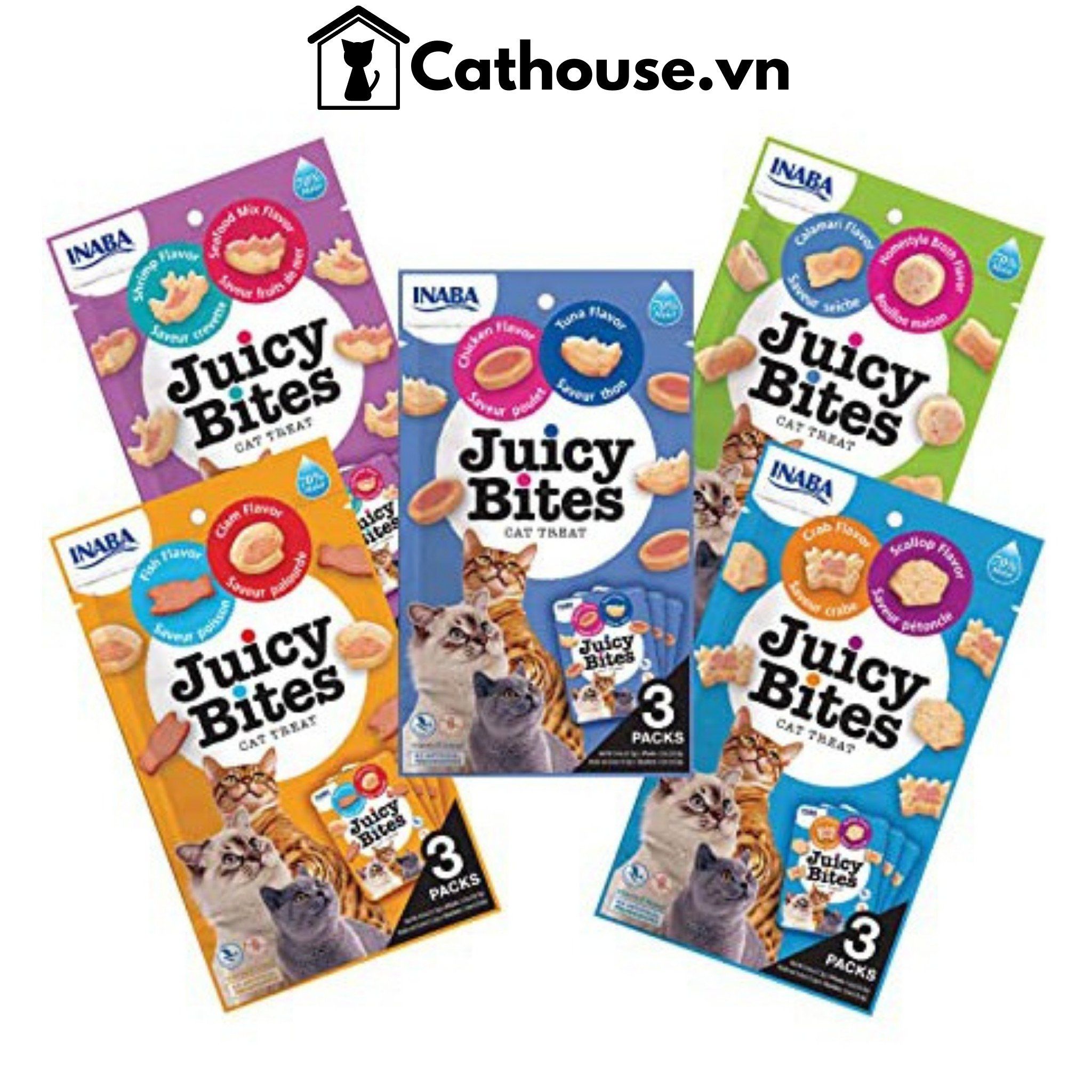 Snack Bánh Thưởng Juicy Bites Cat Treat Inaba