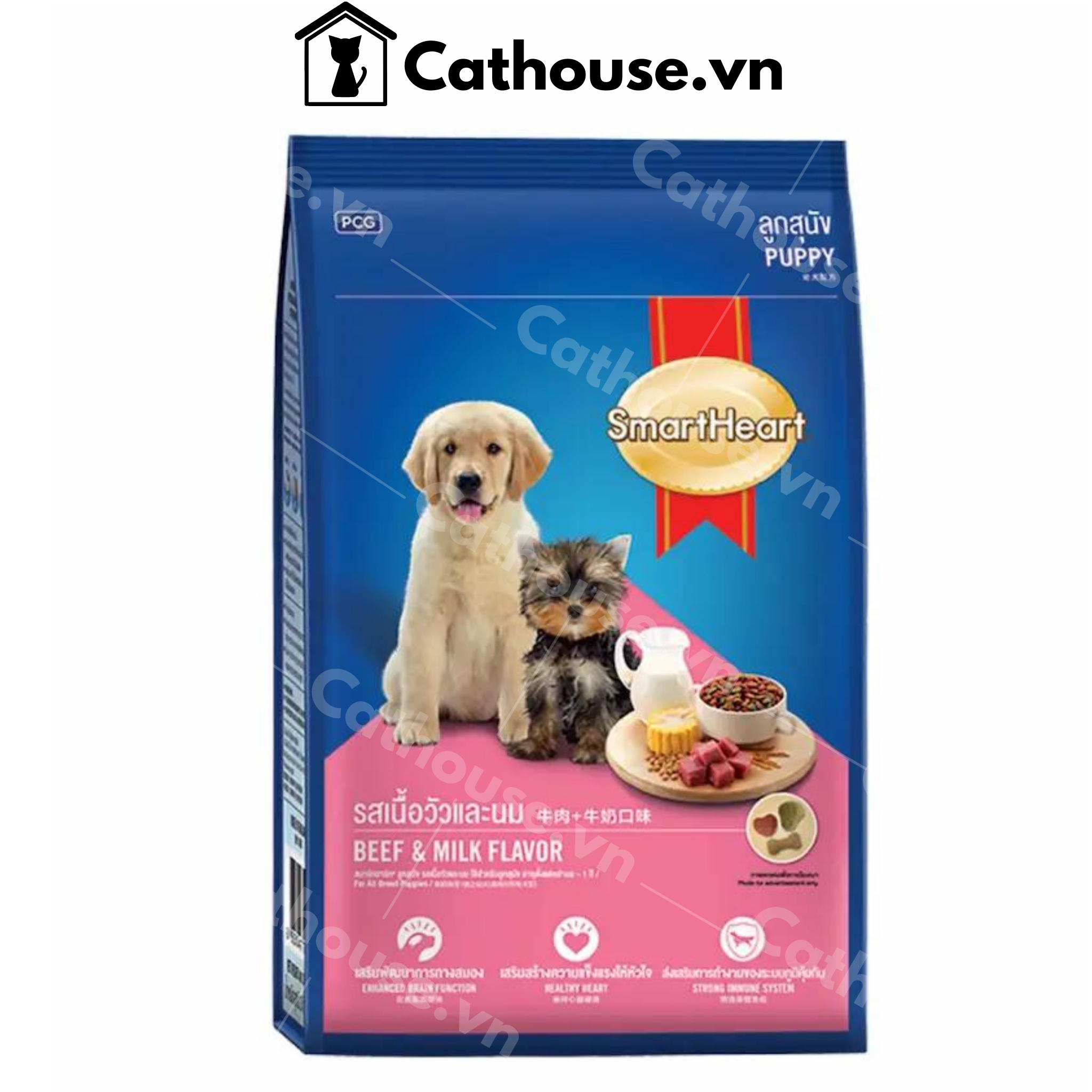  Hạt Chó Con Smart Heart Puppy Thịt Bò & Sữa 