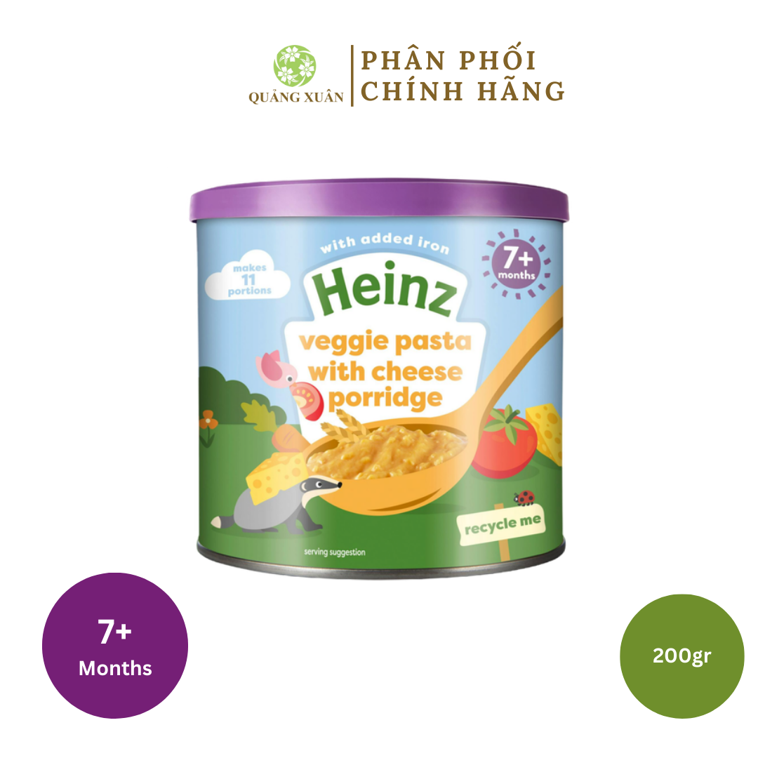 Bột Ăn Dặm Vị Mì Ý, Rau Củ và Phô Mai HEINZ 200g - Dành cho bé từ 7+ MẪU MỚI DATE 03/2024