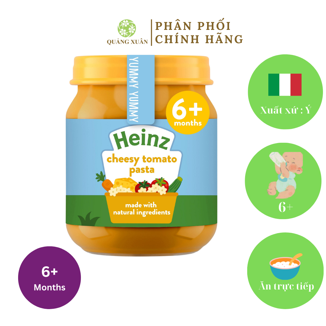  Lọ Dinh Dưỡng Mỳ Ý Cà Chua Phô Mai HEINZ 120g Dành cho bé 6+ 