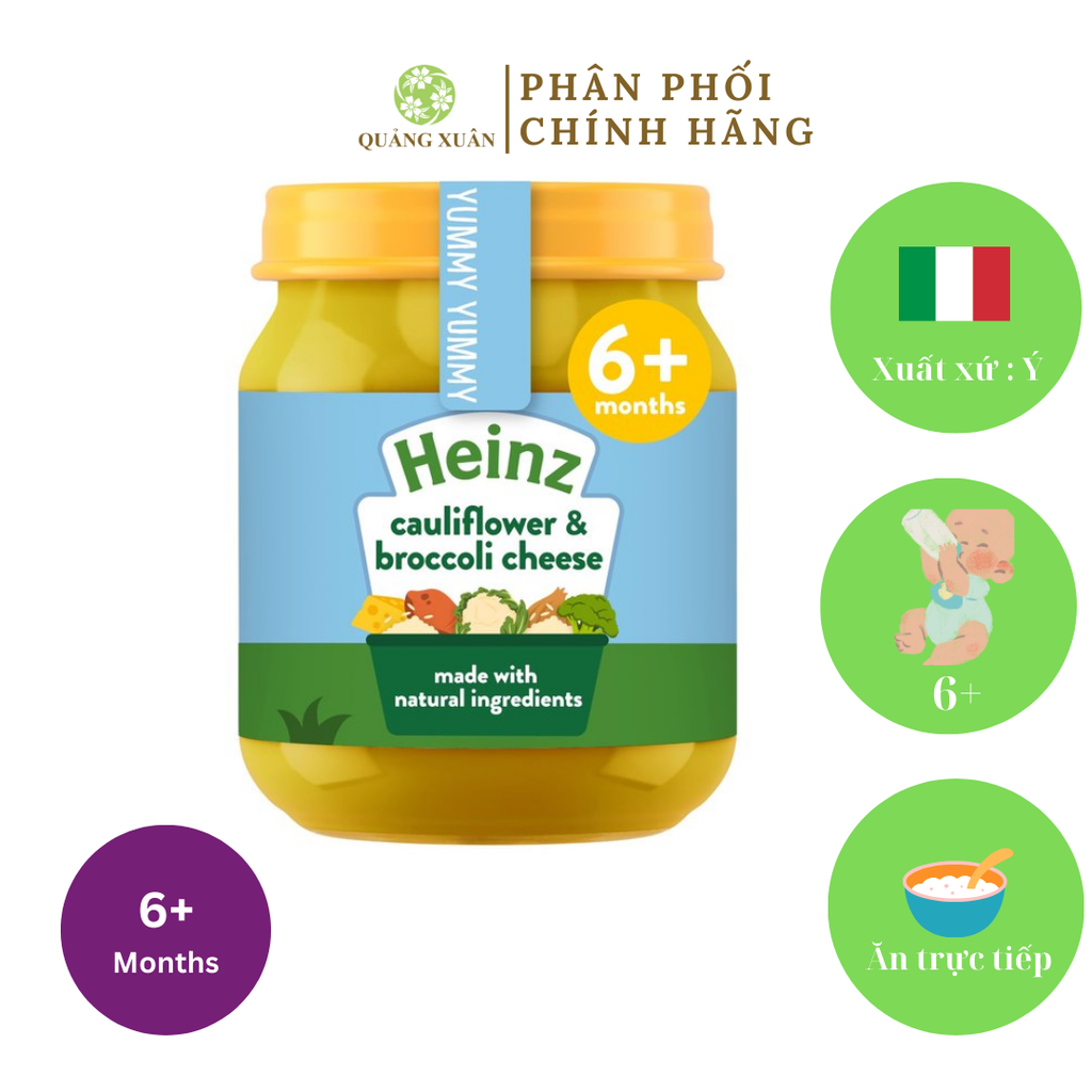  Lọ Súp Lơ Bông Cải Phô Mai HEINZ 120G  (Bé 6 Tháng Tuổi) 