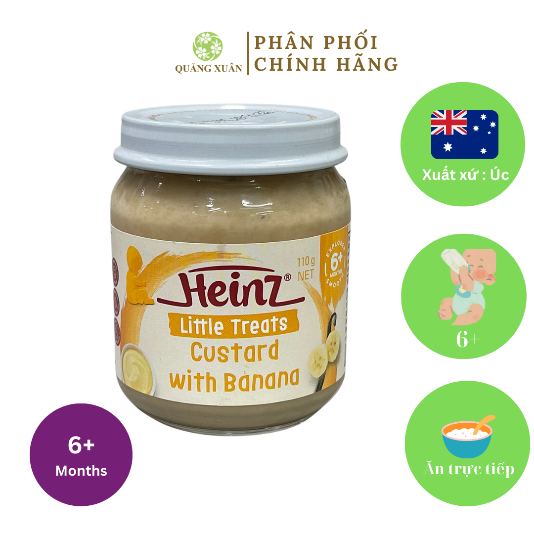 Dinh Dưỡng Đóng Lọ Custard Vị Chuối HEINZ 110g Dành cho bé 6+