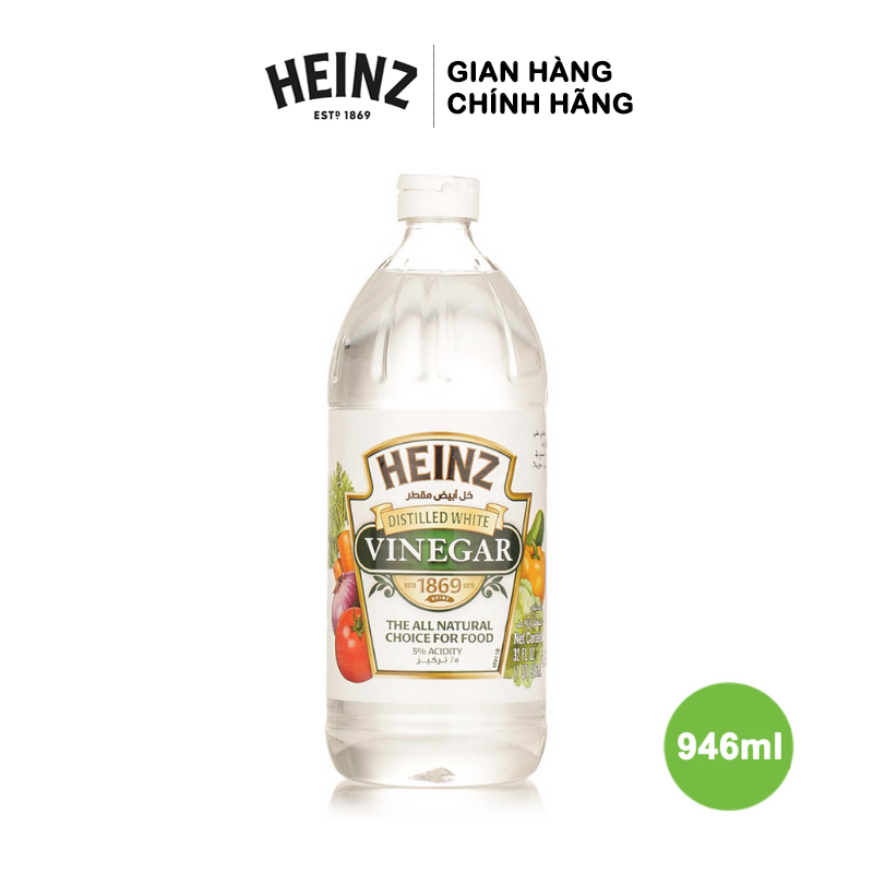 Giấm Trắng HEINZ 946ml (Chai Nhựa Lớn Mới) Tây Ban Nha
