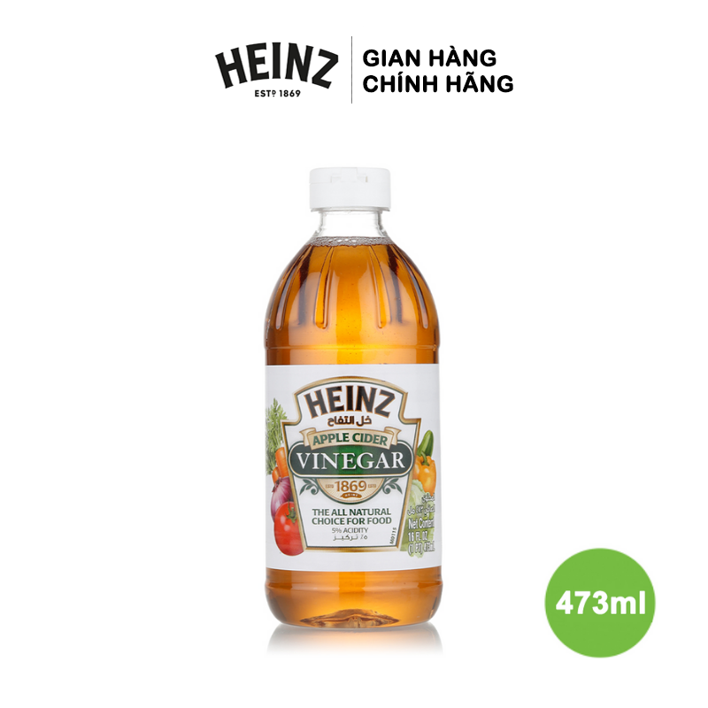  Giấm Táo HEINZ 473ml (Loại Chai Nhựa Mới) Tây Ban Nha 