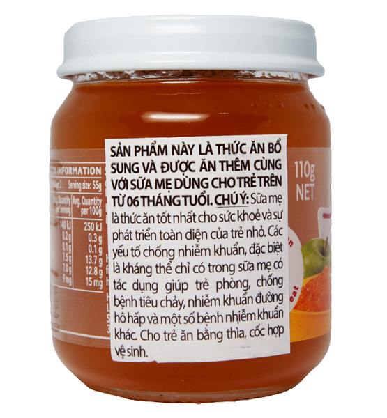  Lọ Dinh Dưỡng Rau Câu Trái Cây Mùa Hè HEINZ 110g  (Bé 6 Tháng Tuổi) 