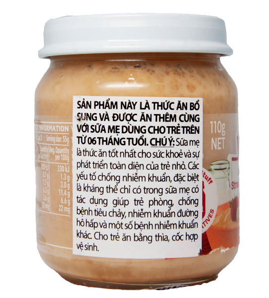 Lọ Dinh Dưỡng Custard Vị Dâu Và Chuối HEINZ 110g (Bé 6 Tháng Tuổi)