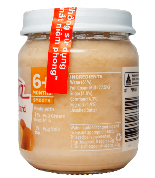 Lọ Dinh Dưỡng Trứng Sữa HEINZ 110g (Bé 6 Tháng Tuổi)
