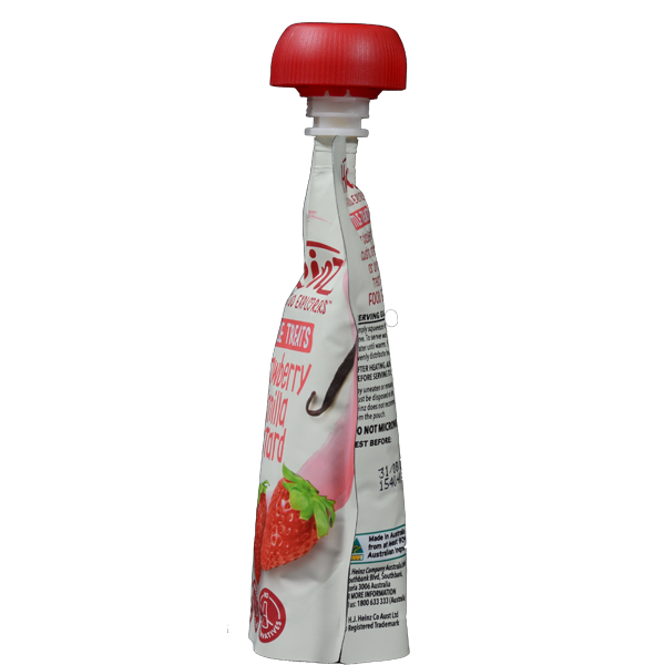 Túi Dinh Dưỡng Custard Dâu Và Vani HEINZ 120g (Bé 8 Tháng Tuổi)