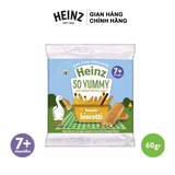  Bánh Quy Ăn Dặm Biscotti Vị Chuối HEINZ (Ít Đường) 60G Dành cho bé 7+ 