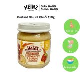  Lọ Dinh Dưỡng Custard Vị Dâu Và Chuối  HEINZ 110g  (Bé 6 Tháng Tuổi) 