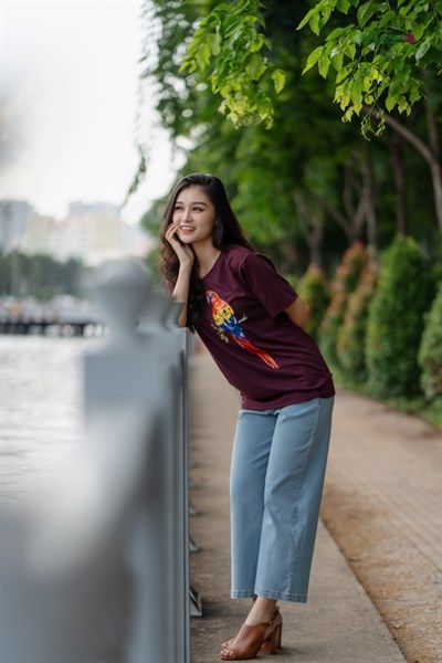 Quần Jeans thun Nhạt suông lưng thun