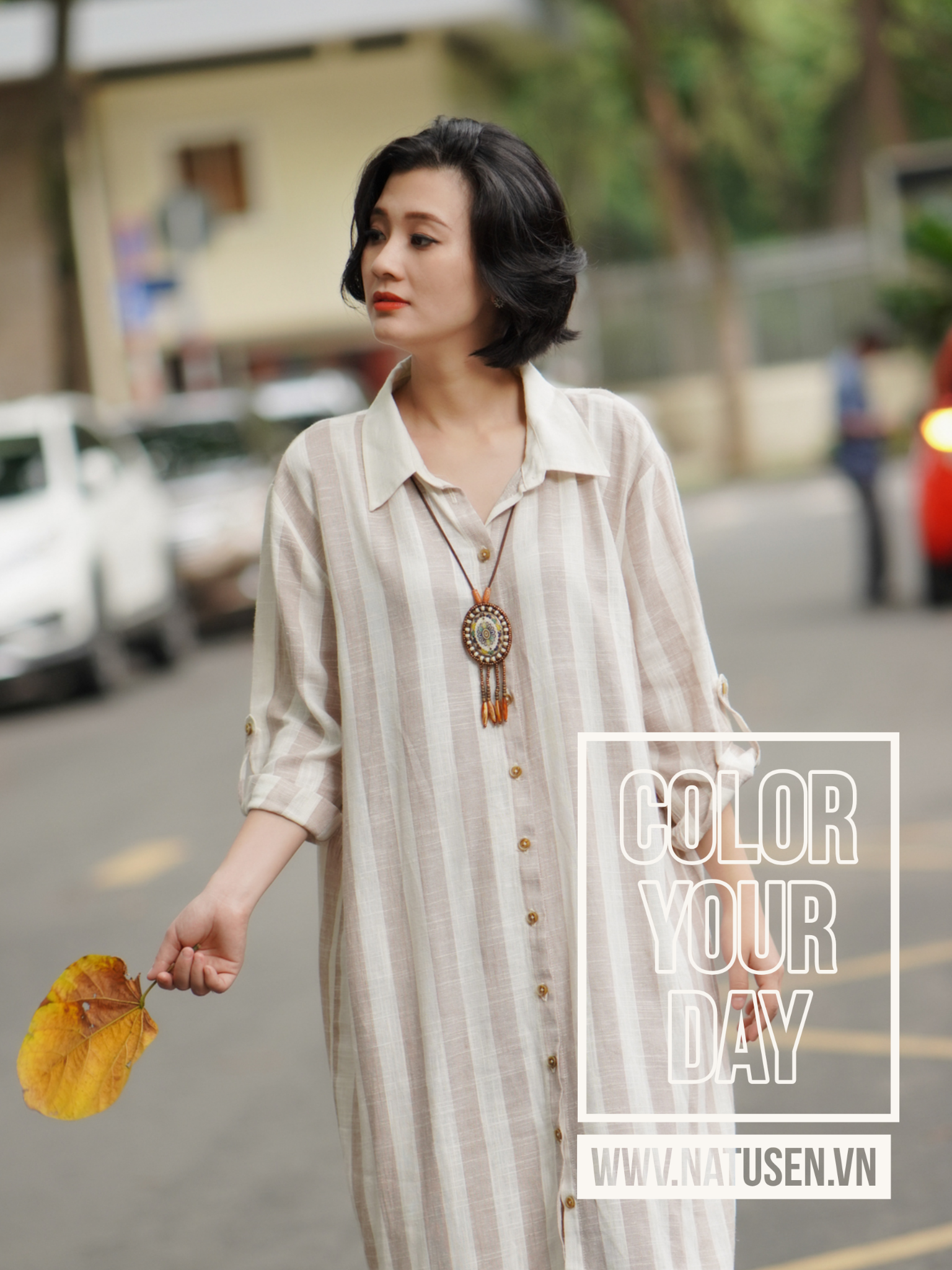 Dây đeo cổ Boho kết hạt oval